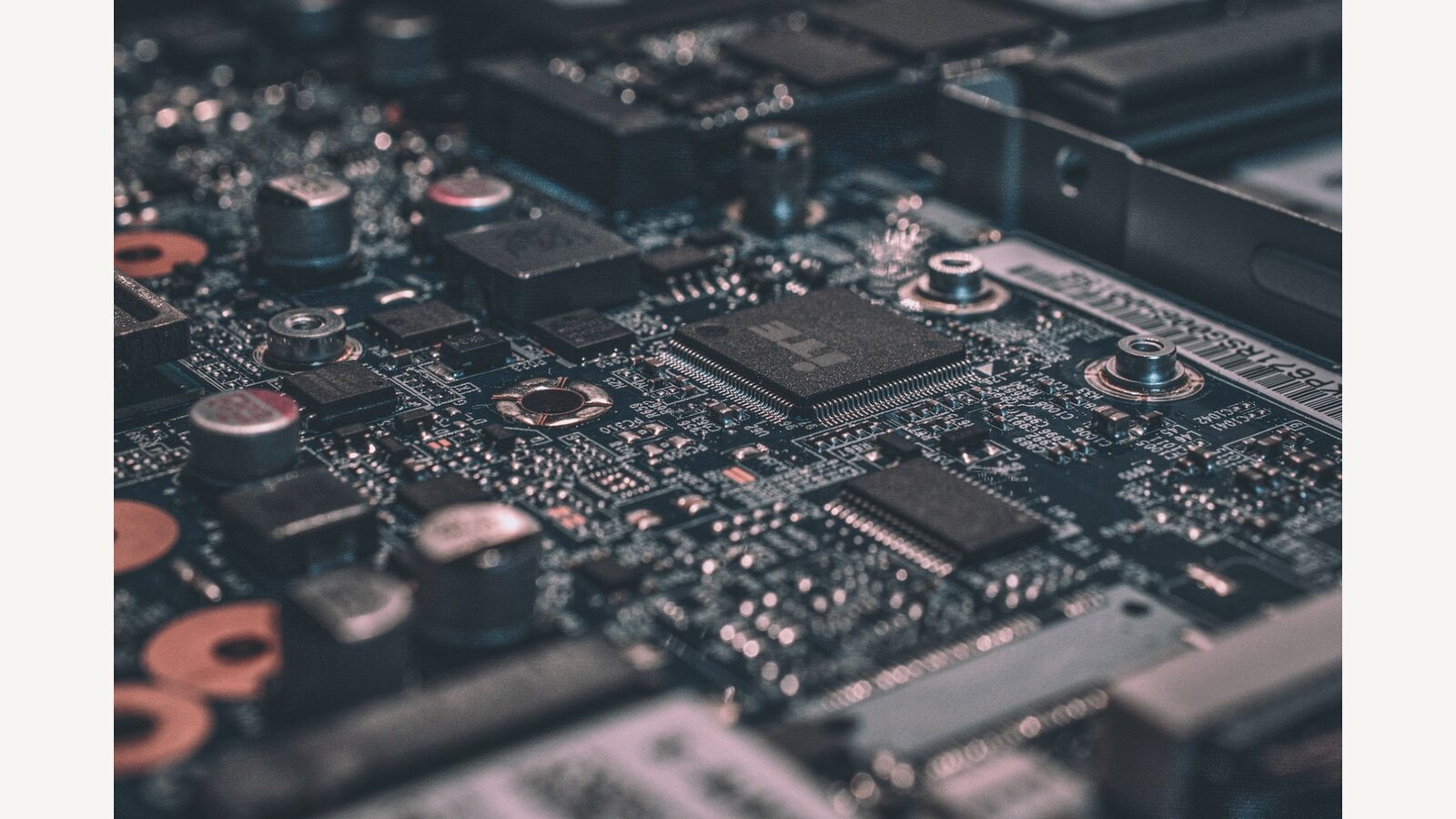 Close-up of an electronic circuit board