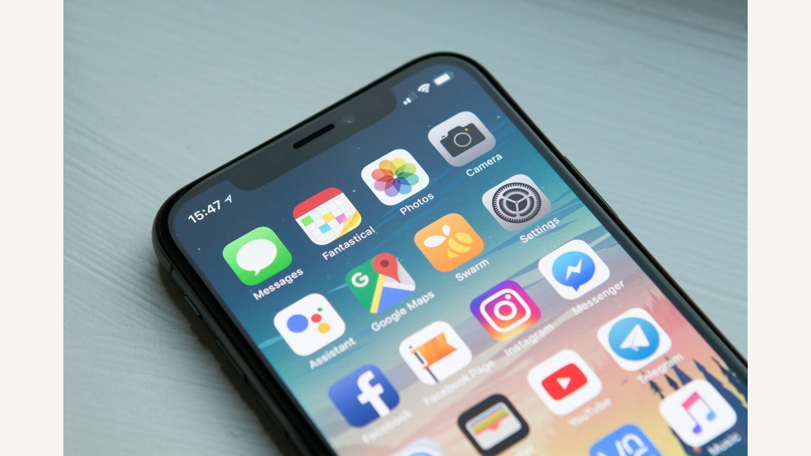 App icons on a smartphone screen