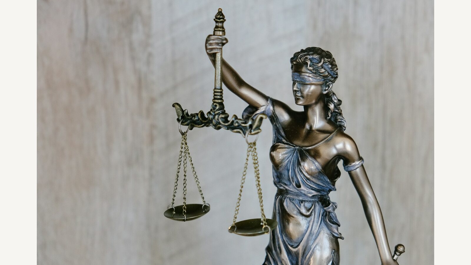 A statue of Lady Justice