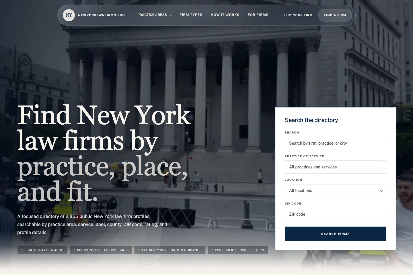 New York Law Firm Directory project preview