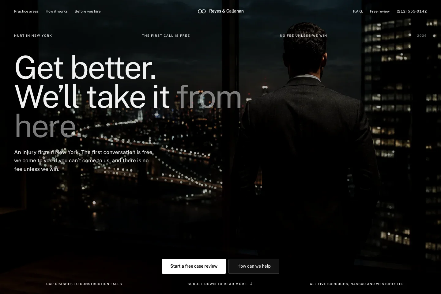Reyes & Callahan project interface