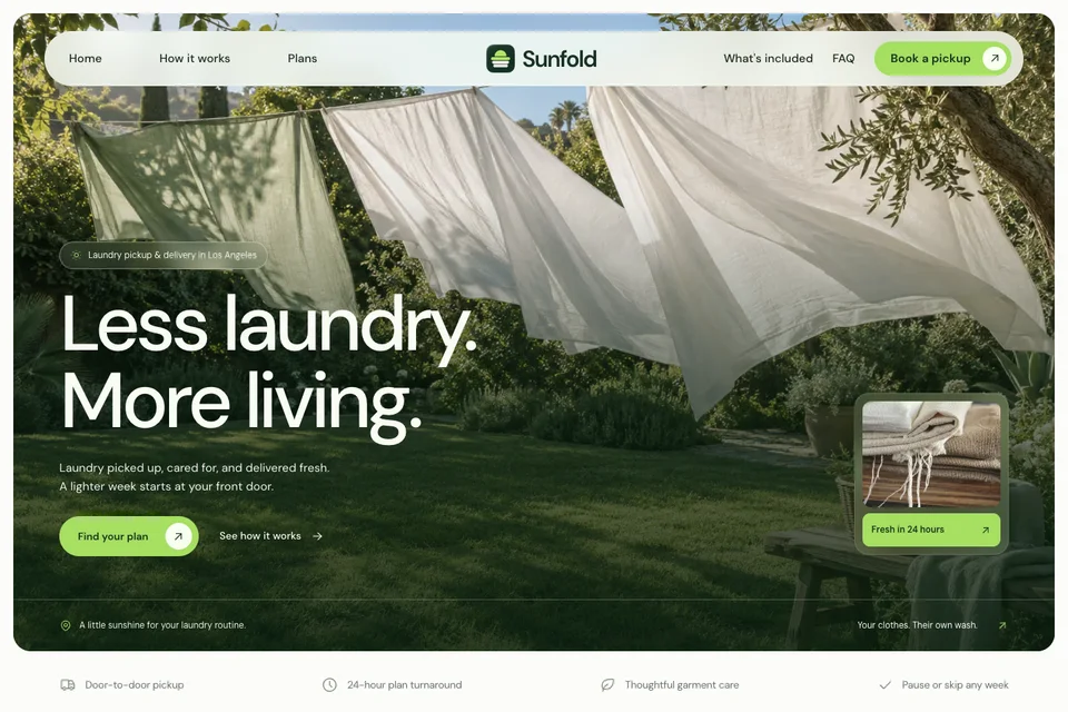 Sunfold homepage hero