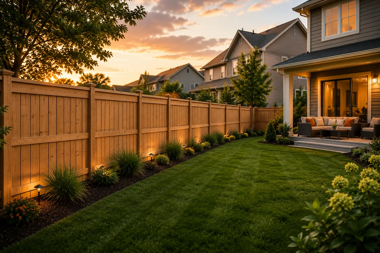 Home with a fenced yard