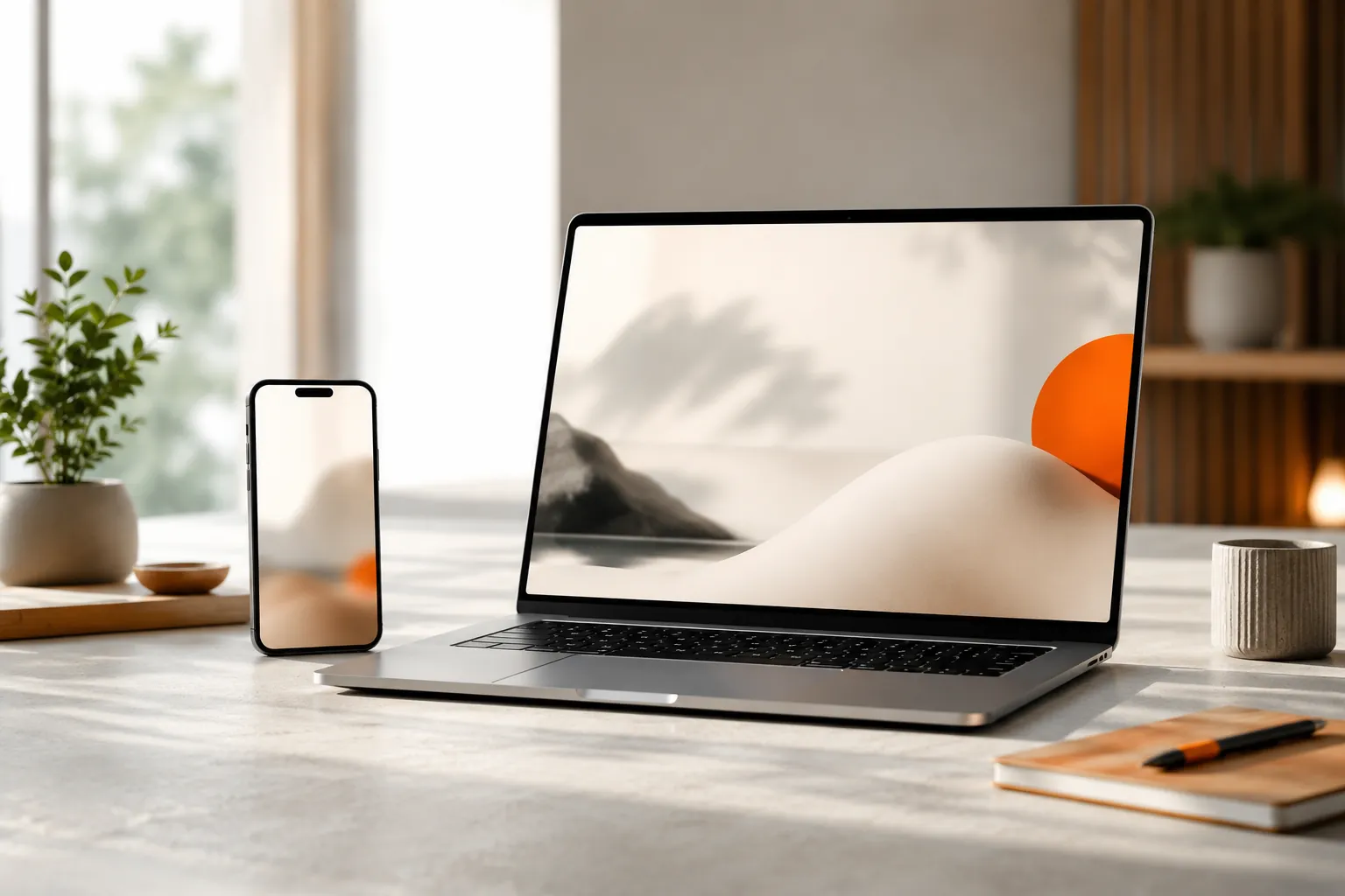 A website design in progress on a laptop